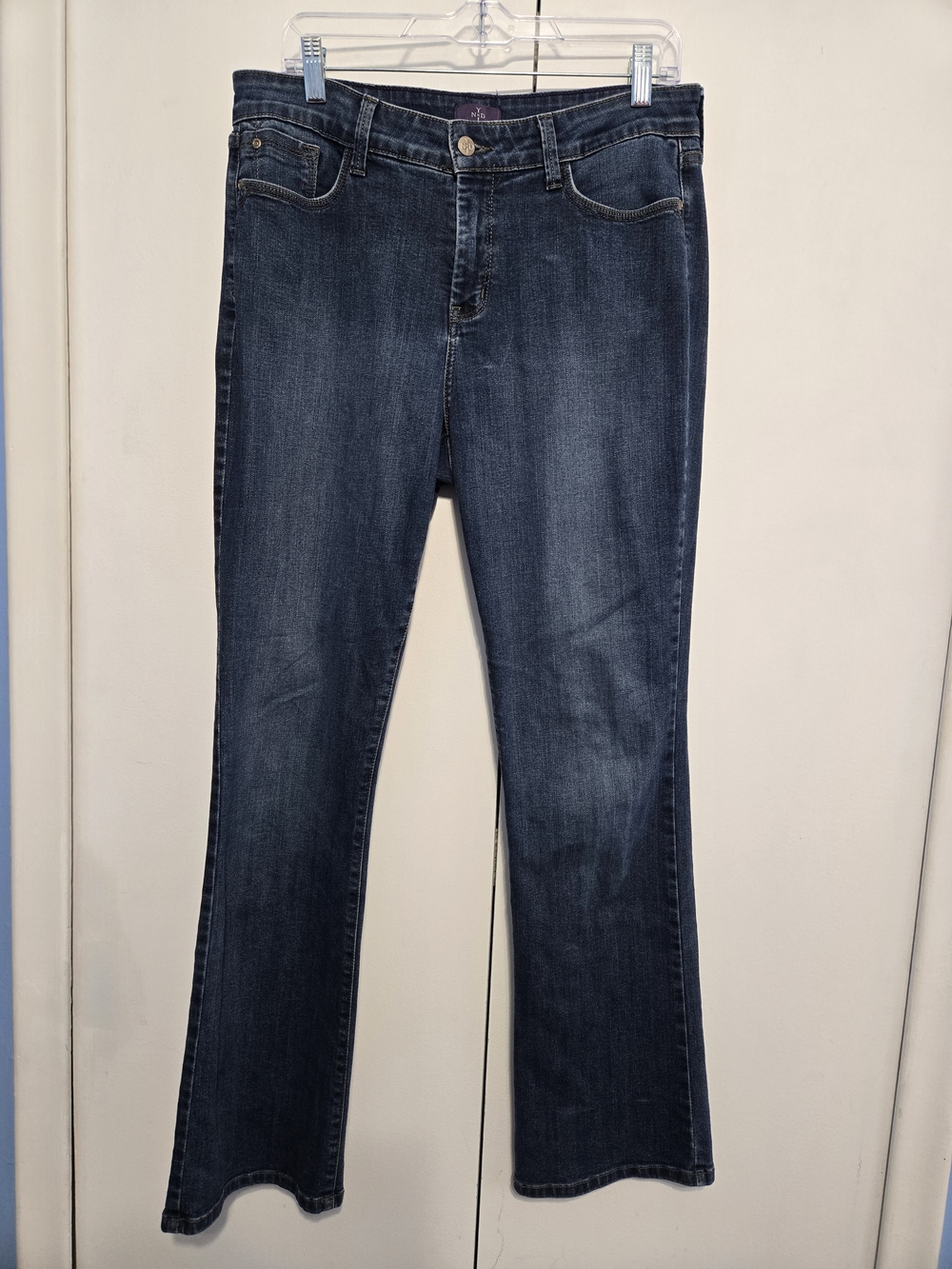 NYDJ Bootcut Jeans Women's Size 12 Dark Wash Stretch Made in USA